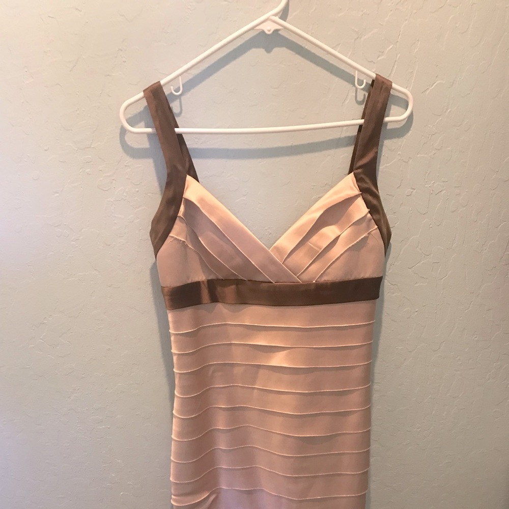 Dress from BCBG MaxAzria, consists of silk layers.